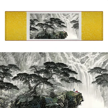 Krajina umenia maľby Hory a Rieky umenie maľba Sunburst maľovanie Čínskej krajiny painting19062924