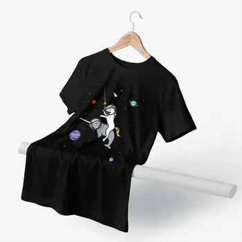 Narwhal T Shirt Jednorožec Na Koni Narwhal V Priestore T-Shirt Základné Úžasné Tee Tričko 100 Bavlna Nadrozmerné Tričko