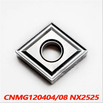 Originálne CNMG CNMG120404 NX2525 CNMG120408 10pcs CNC sústruhu Vloženie Karbidu Vložiť Dovezené Z Japonska Kvality