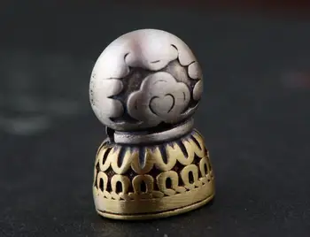 Ručné 925 Silver Tibetskej Lotus Tesnenie Čistého Striebra Budhistické Mala je Amulet Budhistické Modlitebné Tesnenie Guľôčky Tibetskej Tesnenia