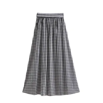 Zaujímalo 2018 lete vintage koberčeky wome sukne A-line sukne motýlik vysoký pás ženské sukne bežné dámy sukne