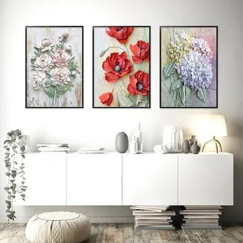 Malé Čerstvé Rastliny Plátno Na Maľovanie Moderný Minimalistický Nádherný Kvet Plagát Estetické Steny V Obývacej Izbe Umenie Domova Obrázky