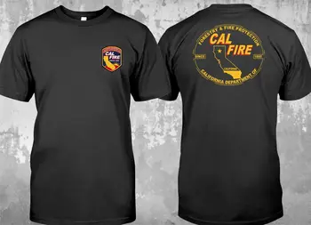 2019 Módne Dvojité Bočné Nové Kalifornia hasiči Cal hasenie Ohňa Vlastné Logo pánske Tričko Tee Unisex Tričko