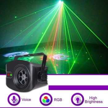 RGB LED Disco Svetlo 5V USB Nabíjanie RGB Laser Projekčnej Lampy Fáze Osvetlenie Zobraziť na Domácej Strane KTV DJ Tanečný Parket