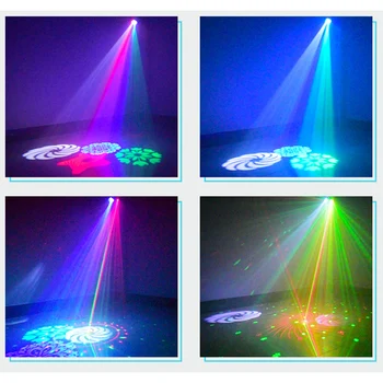 RGB LED Disco Svetlo 5V USB Nabíjanie RGB Laser Projekčnej Lampy Fáze Osvetlenie Zobraziť na Domácej Strane KTV DJ Tanečný Parket