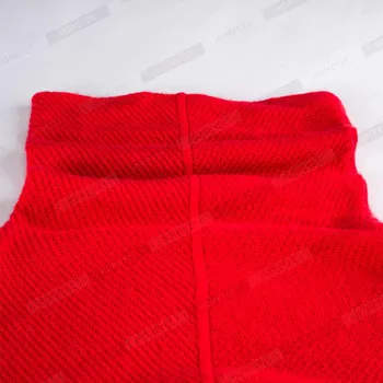 Móda Voľné Ženské Práce, Business Šaty Elegantné Pevné, Červená Farba Jeseň Rovno Bežné Kancelárske Šaty ETM033