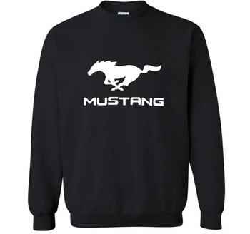 Nové Módne Bavlna Mužov Hoodies Mustang Auto Logo Tlače Fleece O-Krku pulóvre, Mikiny HipHop Harajuku Streetwear Oblečenie Mužov