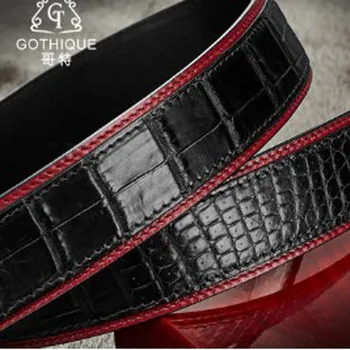 Gete 2019 nový Import krokodílej kože brucha, pásu Thai kožené nehrdzavejúcej ocele pracky pásu mužov voľný pás mužov