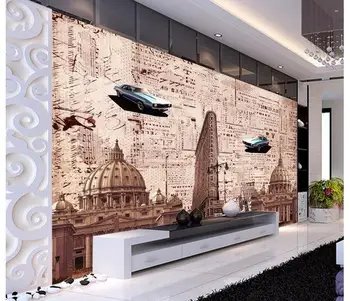3D tapety vlastné nástenné módne Retro nastavenie stene Anglicko netkaných tapiet miestnosti dekorácie