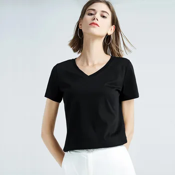 2021 Ženy T-Shirt Tshirts Lady jednofarebné Tričká Krátky Rukáv T Košele, Ženské Letné Topy pre Ženy T-Shirts
