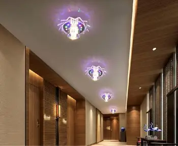 Colorpai Nové Led Vstup Svetlá Moderné Stručný Crystal Svietidlo 3W Led Balkón Stropné Svetlo Lampy Pre Domáce Moderné