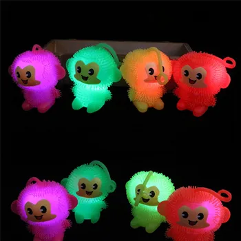 Flash loptu malý opice light-emitting hračky pre deti, Hip-hop opice prieduch loptu deti darčeky