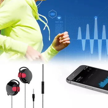 Káblové Herné Headset 3,5 mm Športové Slúchadlá Ear-hák Hudobné Slúchadlá w/ Mic In-line Kontrolu pre Smartfóny Notebookom Stolové PC