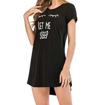 Aamikast fashion new horúce predaj nightdress žien-krátke rukávy farbou bežné pohodlie dobrej-hľadá tlač nightdress пижама