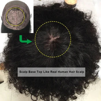 Krátke Funmi Kučeravé Ľudské Vlasy Parochňa s Ofinou z Hodvábu Base Pokožku hlavy Stroj Vyrobený Kučeravé Parochne Pre Ženy prirodzene Vyzerajúce DHL Rýchle dodanie