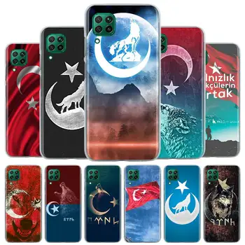 Turecko Vlajka Wolf Telefón puzdro na Huawei P Smart 2019 P Smart Plus Z Y Pro P20 P30 Lite P40 Pro+ Kryt Fundas