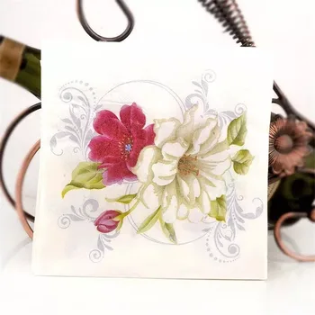 10pcs 33*33 cm Kvet prúžok tému papierové obrúsky serviettes zdobené decoupage pre svadobné party panny dreva tkanív