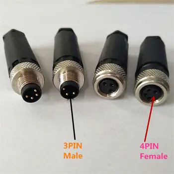5 KS SS028 M8 nepremokavé letectva plug žena/muž 3PIN 4PIN senzor encoder konektor skrutku fixácia non-zváranie