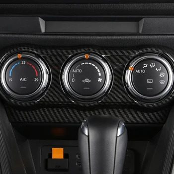 Pre Mazda Demio DL Sedan DJ Hatchback 2016 2017 Uhlíkových Vlákien Klimatizácia Spínač Kryt Výbava Auta Styling Príslušenstvo