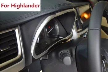 Na rok Toyota Highlander Kluger Palubnej dosky ABS Chrome Prístrojový Panel Rámček Orezania Kryt Rámu Lišty Interiérové Doplnky