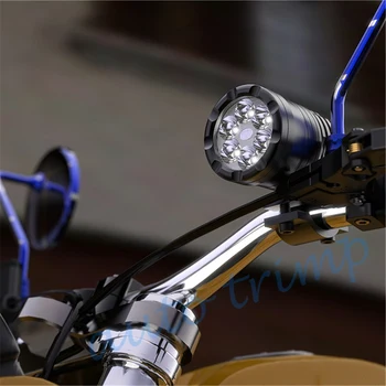 Black 12-80V Motocykel Predné Pozornosti Pomocné indikátory LED Žiarovky Univerzálne Príslušenstvo
