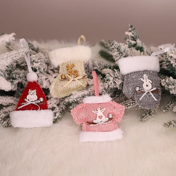 Vianočné Pletené Vlnené Klobúk Malý Prívesok/Vianočných Ozdôb/Okno Závesné Dekorácie/DIY Dom/Vianočný Darček