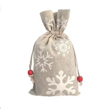 2020 Vianočné Šnúrkou Darčekové Tašky Opakovane Candy Cookies Taška Puzdro Home Party Dekorácie vytlačené vianočné vrecia 2020 #df