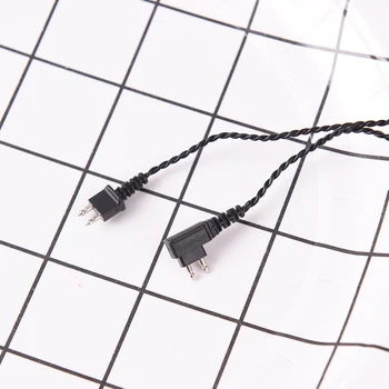 1PCS Univerzálny 2pin Kábel Adaptéra sluchadla Prijímač Pre Pocket Drôt Štandardný Napájací Kábel, Čierna/Béžová