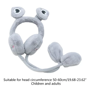 Rodič-Dieťa v Zime Cartoon Earmuff s Pohyblivými Žabie Oči Plyšové Ucho Teplejšie Kryt