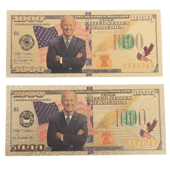 2pc Joe Biden Prezident Pamätný Suvenír Výzvou Zberateľskú Poznámky NOVÉ