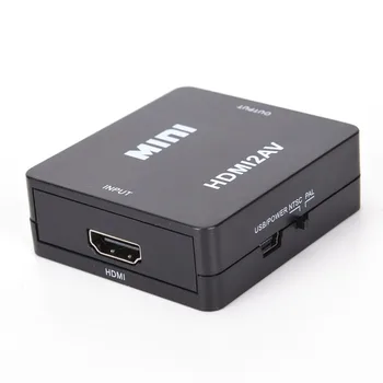 Nový Príchod ! Praktický HDMI RCA AV/CVBS Adaptér HD 1080P Mini HDMI2AV Video Konvertor USB Napájací Kábel