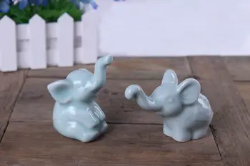 čaj pet mini biele keramické slon domova remesiel miestnosti dekorácie keramické ozdoby, porcelánové figúrky zvierat