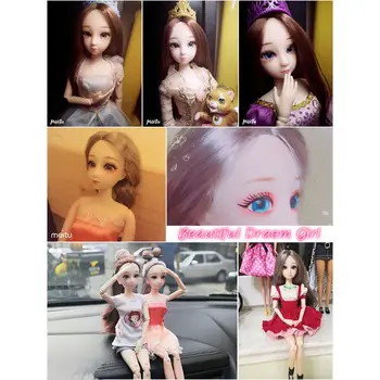 30 CM Bjd Bábika Krásna Princezná Bábiku Baby Bábiky, Príslušenstvo 3D Oči 20 Kĺby Pohyblivé Nahé Telo DIY Vlasy Bábiky Dievčatá