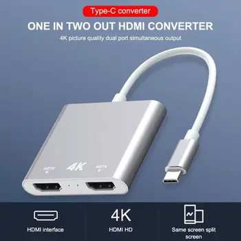 USB-Typ C-C Adaptér HDMI HD 4K Muž HDTV Video Adaptér pre Notebook