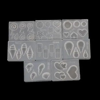 8Pcs Potravín 3D Akrylové Formy Auta Nail Art DIY Dekorácie Ice Cream Biscuit Mix Design, Epoxidové Živice Formy Šperky Výrobu Nástrojov
