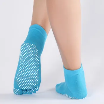 Ženy, Anti-slip Jogy Ponožky Prsty Fitness Pilates Telocvični Päť Prst Športové Ponožky Bavlna Farebné Elastické Zimné Ponožky Hot