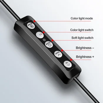 LED Krúžok Farebné Svetlo Stmievateľné USB Lampa Na Foto Video Štúdio So Telefónu Klip 8 cm/20 cm