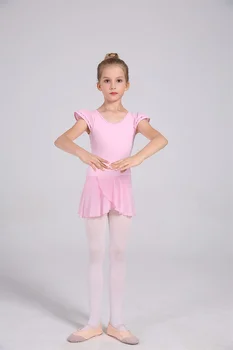 Dievčatá balet trikot Deti Módne Tanečné Obleky Ružové Bavlnené Gymnastika dancewear Kostýmy