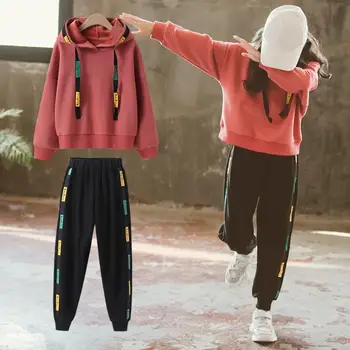 Deti Oblečenie na Jar Roku 2020 Dospievajúce Dievčatá Oblečenie Set Šport Vyhovuje Deti Oblečenie Dievčatá Jeseň Oblečenie 4 Farby 3-14Years