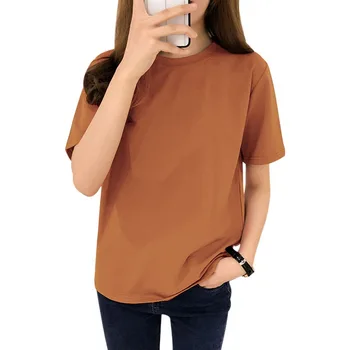 Žena T-shirt Pevné O-krku-Krátke Rukáv Ženy T-Shirt 2020 Módne Ženy Topy x