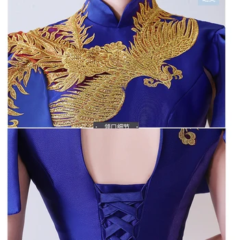 Nové 2019 Strany Cheongsam Orientálne Ženy Maxi Šaty Módne Čínsky Štýl, Elegantné Dlhé Qipao Luxusné Koncové Župan Vestido S-XXL