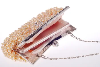 Chi Belle korálkové dizajn perly večer spojka taška drahokamu crystal fashion rám svadobné box strany box kabelka špeciálne peňaženky