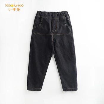 Chlapci ležérne džínsy na jar a na jeseň chlapci rovné denim stretch nohavice letné Harajuku štýl džínsy voľné pás denim vysokej kvality
