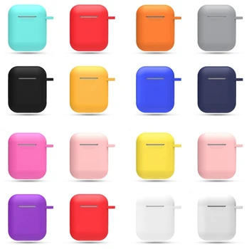 Silikónové Farbou Chrániť puzdro pre Airpods 1 2 pre Apple Bluetooth Slúchadlo Plnenie Prípade