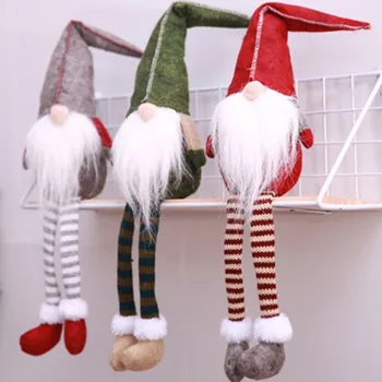 2018 Christmas Elf Sedí Dlho-legged Elf Festival Vianočné Darčeky Santa Claus Snehuliak Elk Nový Rok Vianočné Ozdoby