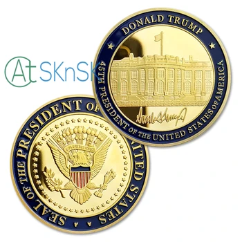 Veľkoobchodná Cena 50/100ks/veľa AMERICKÝ Prezident Donald Trump Inauguračnej Pozlátené Eagle Pamätné Novinka Mincí, Zberateľských