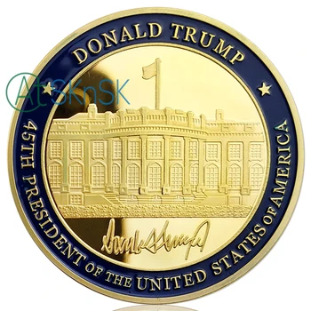 Veľkoobchodná Cena 50/100ks/veľa AMERICKÝ Prezident Donald Trump Inauguračnej Pozlátené Eagle Pamätné Novinka Mincí, Zberateľských