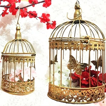 Moderné Kovové Birdcage Železa Birdcage Svadobné Dekorácie Kvet Klietky, Dekorácie, Kvetináče Šťavnaté Birdcage
