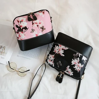 Luxusné Kabelky Ženy Tašky Kožené Dizajnér Messenger tašky cez Rameno Rameno Crossbody Tašky Ženy Taška S Butterfly Kvetinový