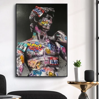 Gaffiti Umenie David Socha Plátno Maľovaní Plagátov a Vytlačí Wall Art Street Art David Obrázky pre Obývacia Izba Domova